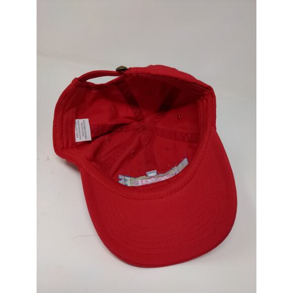 Justice Slideback Hat Red Embroidered Spell Out Colorful 100% Cotton - Picture 7 of 9